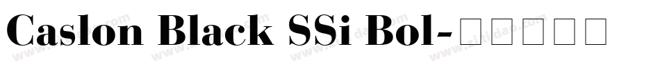 Caslon Black SSi Bol字体转换